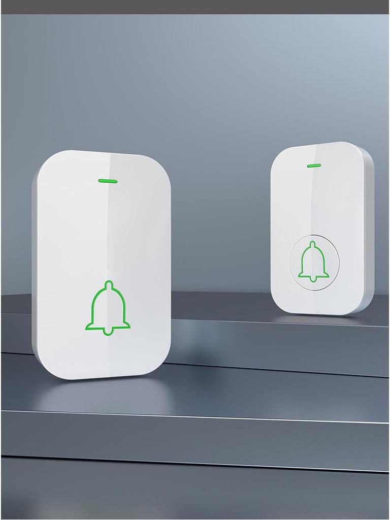 Ultra-Long Range Wireless Doorbell with Remote, High Volume, Ding Dong Chime, Elderly Call Button, No Plug-in, One-to-Two