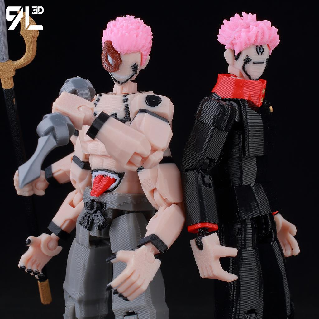 9L3D Jujutsu Kaisen Sukuna Yuji Φιγούρα Lucky13 Συλλεκτικό Παιχνίδι Anime Titan13 Με Πολλαπλά Αρθρώσεις Στάσης T13 Μοντέλο Βασιλιάς των Καταραμένων Δώρο