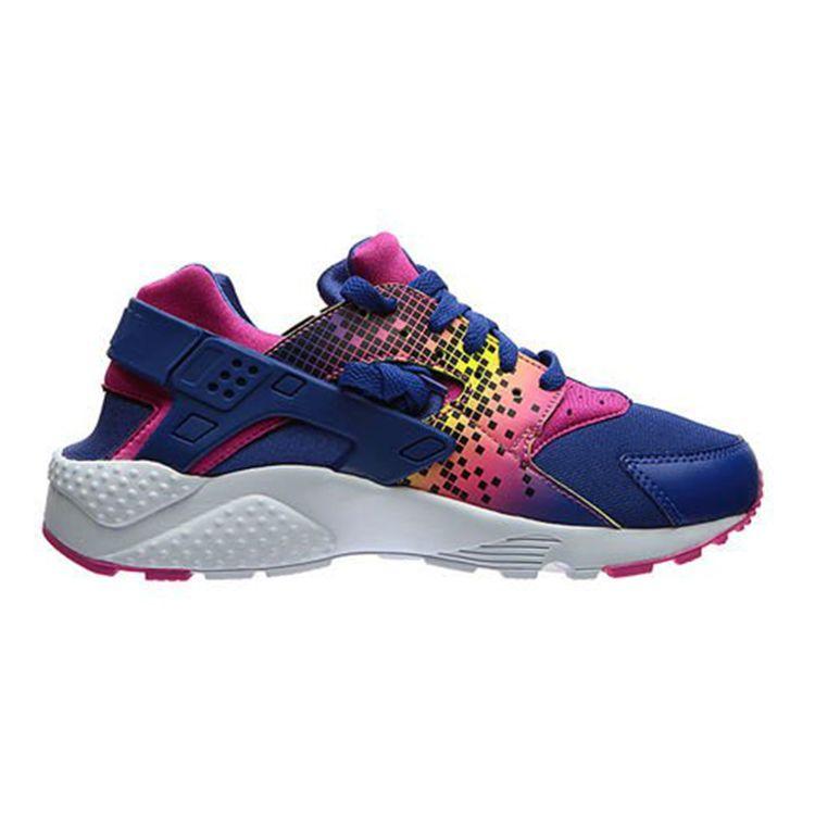 Nike Huarache Run Comfortable Lightweight Fabric Synthetic Leather Shock Absorbing Non-Slip Wear-Resistant Low-Top Running Shoes 704946-500