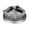 Fashion Multi-layered Stacked Diamond-encrusted Crown-shaped Fashionable Beaded Bracelet