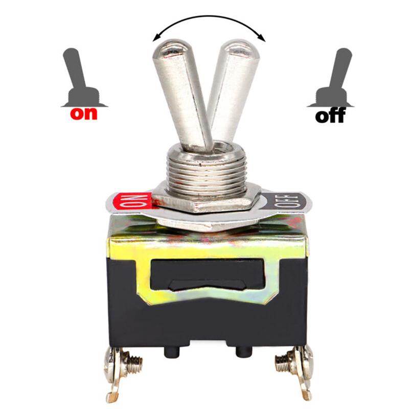 5x Metal And Plastic Toggle Switch 12V ON OFF Heavy Duty Toggle Flick SwitchCar FliFor CK Dash Light Marine 12 Volt Switches Boa