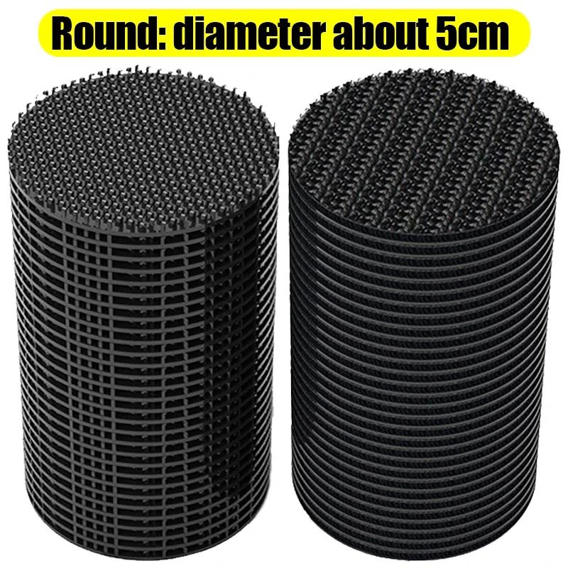 100/10PCS Strong Carpet Fixing Stickers Self-adhesive Fastener Grips Tape Pads Double Faced Mat Fixed Patch Home Floor Anti Skid