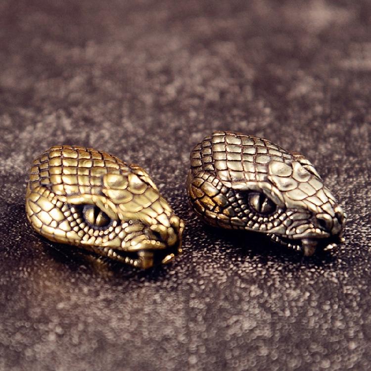 Snake Head Metal Beads for Creative Paracord Projects and Fashionable Jewelry Large Hole Charm