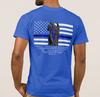 Thin Blue Line USA Flag The Archangel St Michael Pray TShirt 100 Cotton ONeck Short Sleeve Casual Mens Tshirt Size S3XL