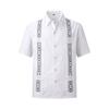 Camicia da uomo a maniche corte con bottoni, a righe Guayabella ricamate, quattro tasche, Dachen