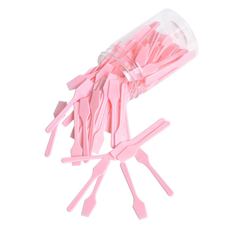 100 Pieces/box Cosmetic Spatulas Scoop Face Cream Mask Mud Mixing Plastic Spoon Beauty DIY Tools Eyes Facial Makeup Applicator