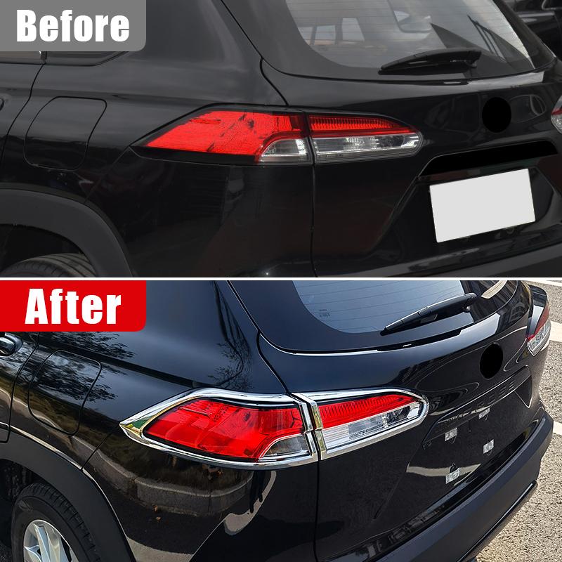 For Toyota Corolla Cross XG10    2024 2025 ABS Car Taillight Lamp Decoration Frame Cover Rear Light Trim Stickers
