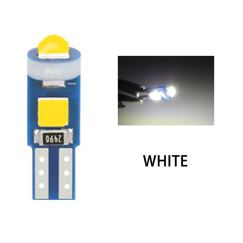 RXZ 10PCS Canbus T5 W3W 3030 3SMD Led Bulb 12V Universal Interior Lights Dashboard Warming Indicator Auto Instrument Lamp
