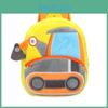 Excavator Plush Kids Backpack With Ventilated Comfort For Early Education Use