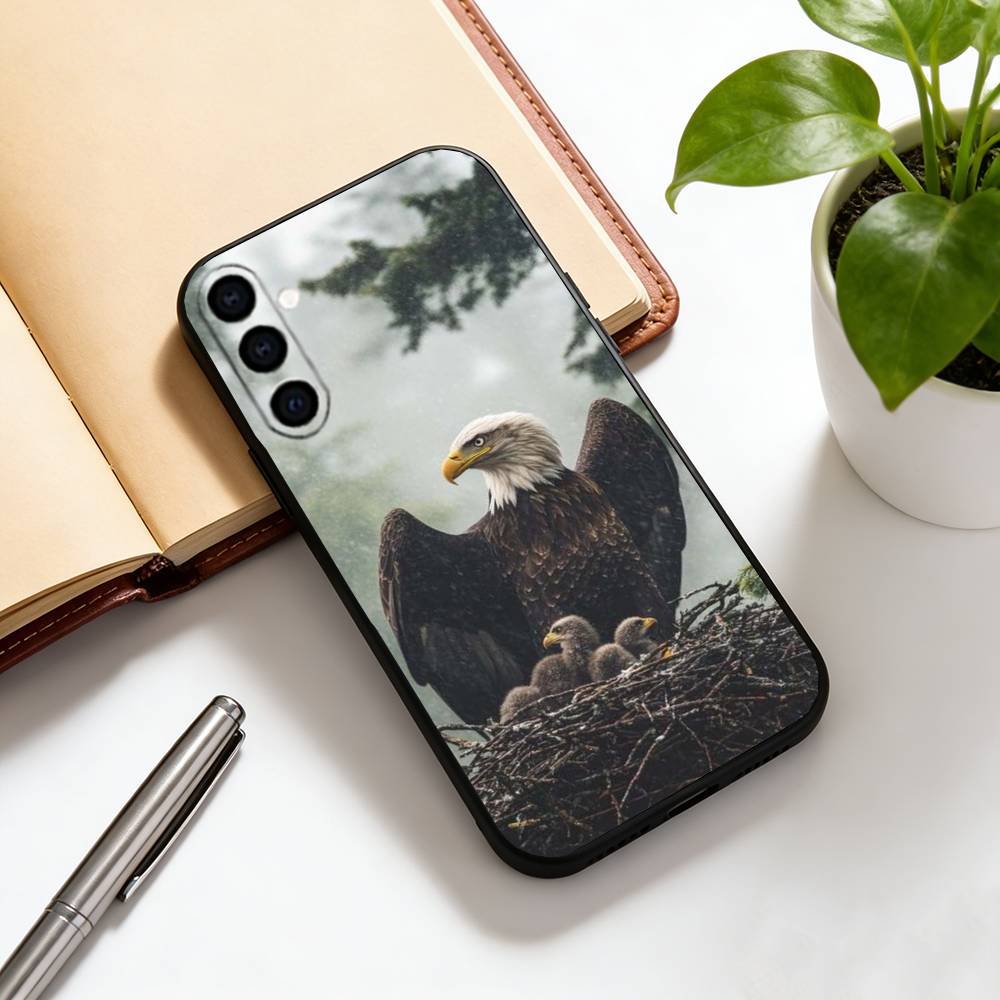 

Eagle Phone Case For Samsung Galaxy A73,A72,A71,A70,A53,A52,A51,Others Soft Black Cover Samsung a40