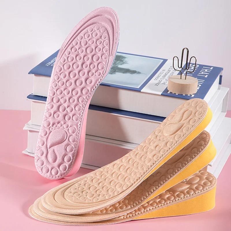 1Pair Height Increased Insoles for Women Shoes Inner Sole Shoe Insert Lift Heel Comfort EVA Heightening Feet Care Insoles