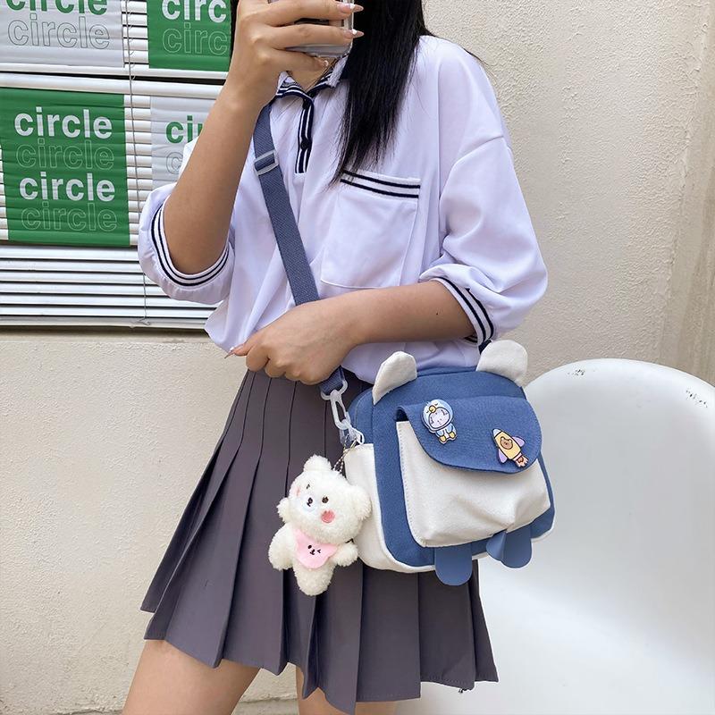 Bag Women's Autumn and Winter New Canvas Messenger Bag Shoulder Bag Birthday Gift Mobile Phone Women's Bag Bag