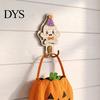 Solid Wood Ornament Hook Halloween Wall Hook, Wooden Crow Mummy Skull Key Holder for Entryway, Festive Hat And Hooks Cute Spooky Coat Rack with Metal