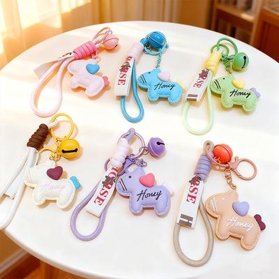 Creative Love Pony Series Keychain Pendant Cute Girl Heart Bag Key Chain Small Pendant Gift