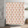 Cute Cake Girl Shower Curtain Vintage Dessert Bakery Pattern Bathroom Decor Washable Liner Waterproof Home Textile