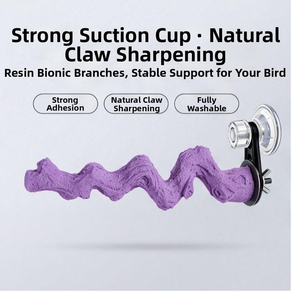 Non-slip Bird Standing Perch Parrot Nail Grinder  Leopard Gecko Lizard Tank