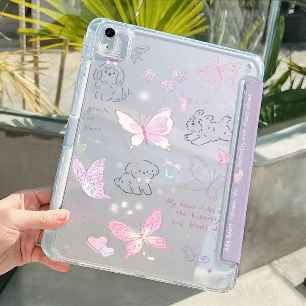 Soft TPU Tablet Case Drop-proof Y-fold Stand Case for iPad 5 6 7 8 9 10/Air 1 2 3 4 5 6/Pro 2024