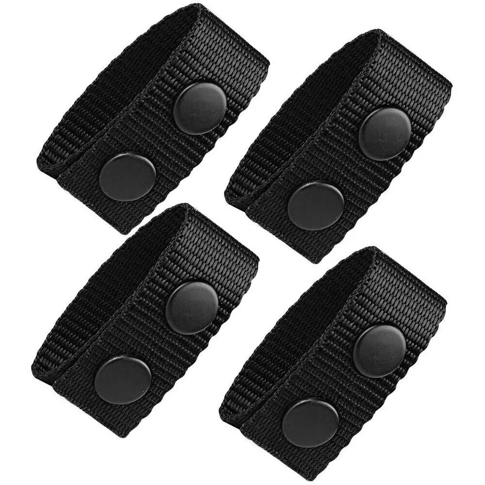 

4Pcs New Nylon Belt Buckle Adjustable EDC Snap Fastener Black Outdoor Strap Belt Keeper