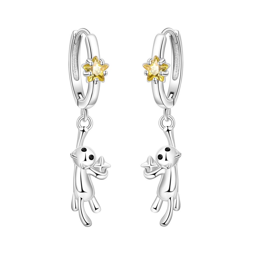 Cute Marine Animal Earrings Dolphin Turtle Shell Cat Design Stud Dangle Hoop Earrings For Women Girls