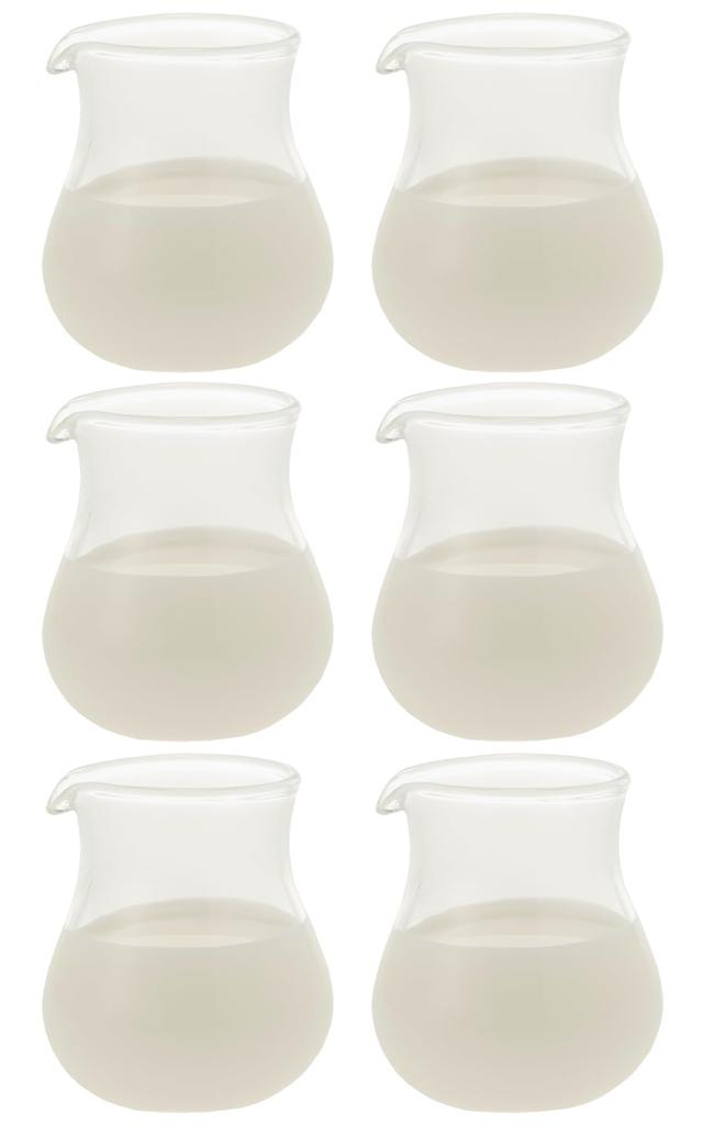 Toyo Sasaki Glass Syrup Pitcher, 45ml, Set of 6, Glass Creamer/Milk Pitcher, TS44026