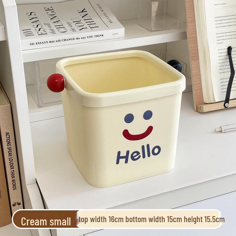 Nordic Style Corner Storage Trash Can - Lidless, Multifunctional, Press Ring Type