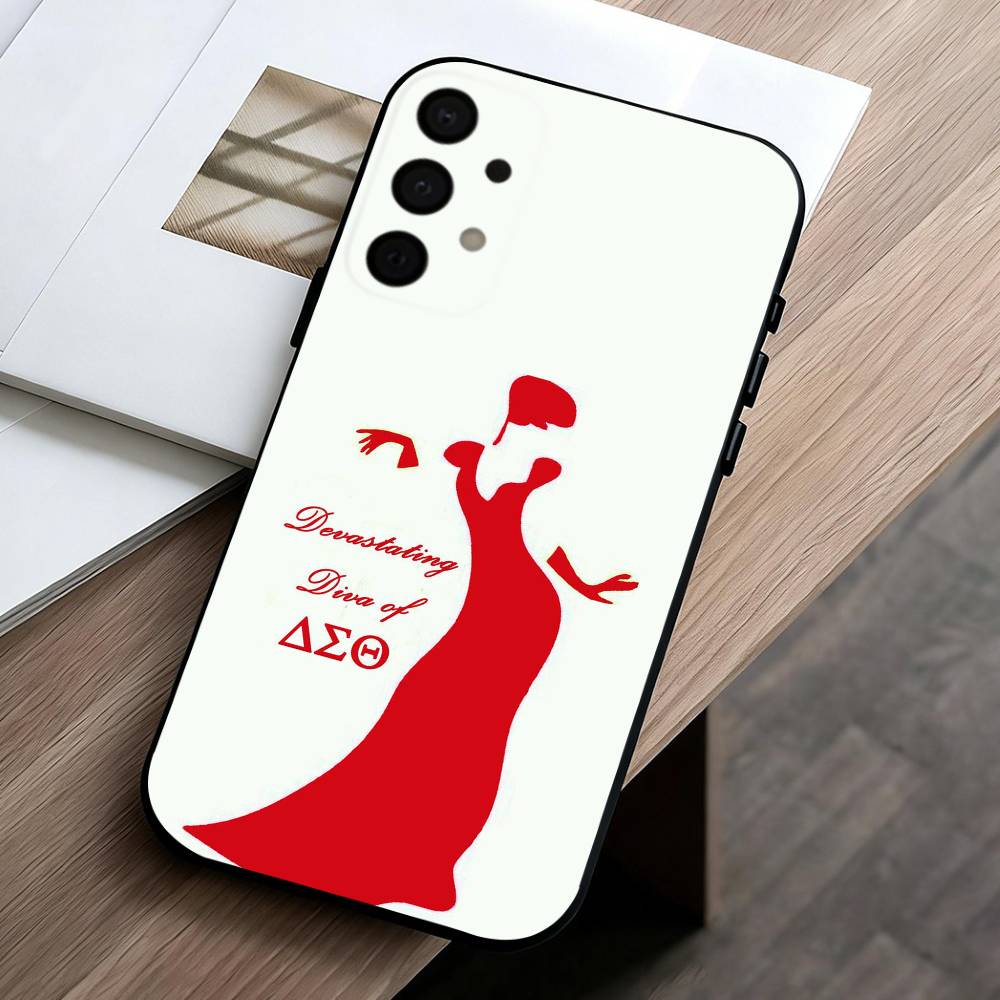 

D-Delta S-Sigma T-Theta-A Phone Case For Samsung Galaxy A73,A72,A71,A70,A53,A52,A51,Soft Silicone Black Cover Samsung a11