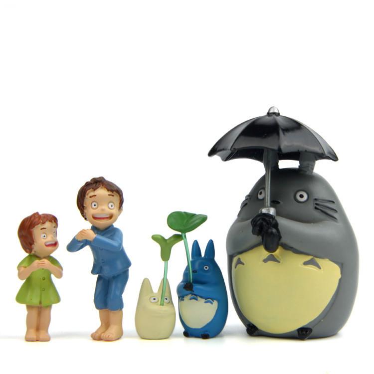 Cartoon Cute Totoro Umbrella Cat Pajamas Girl Mini Model Ornament Desktop