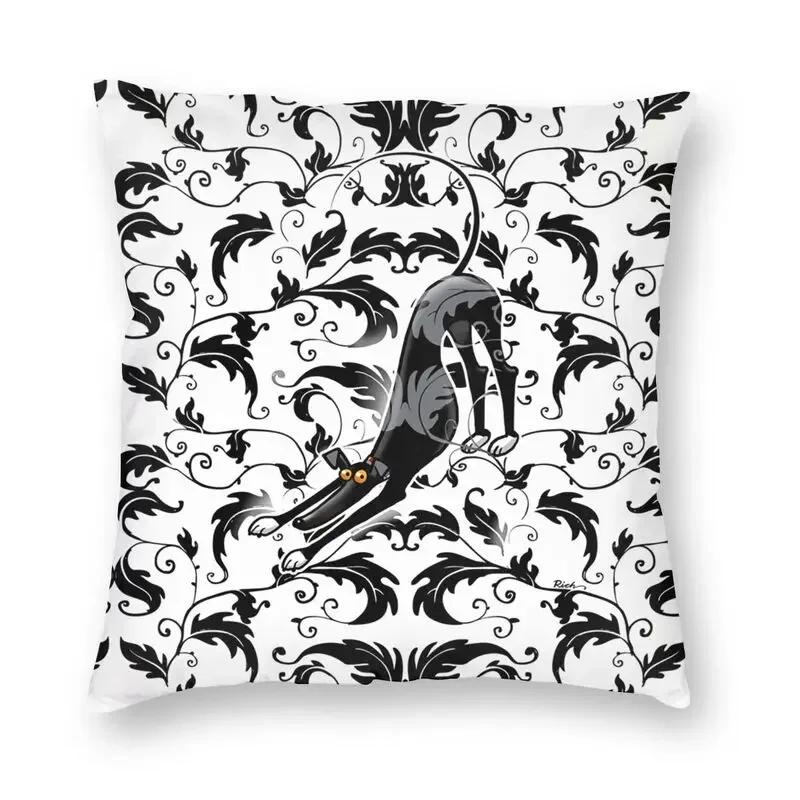 Whippet Sihthound Dog Cushion Cover 40x40cm Home Decor Printing Greyhound Christmas Tree Throw Pillow Case for Car Two Side
