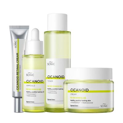 Cicanoid 4-piece Set (Toner + Ampoule + Cream + Retinal Cream)