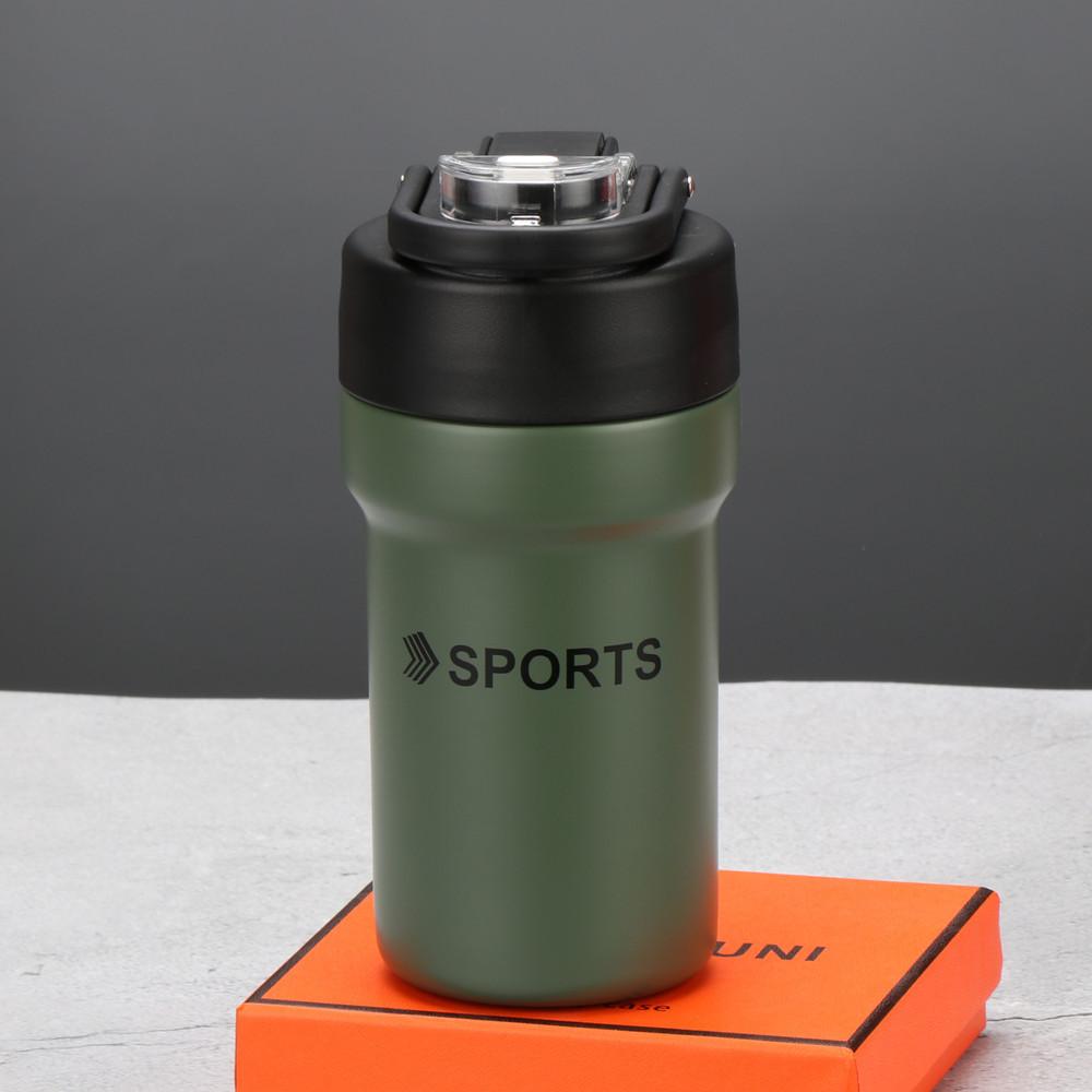 

Уличный Высокий Уровень Внешнего Вида Двойной Стакан для Кофе Американский Портативный Автомобильный Стакан для Воды Мужской и Женский Одинаковый Спортивный Чайник с Ручкой 380ml