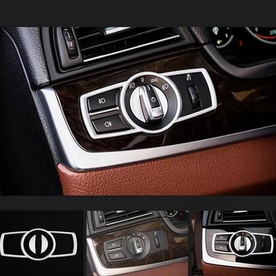 LED Headlight Switch Button Cover Trim For BMW 5 7 Series X3 X4 F10 F07 F01 F25
