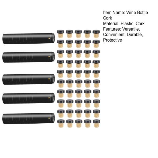100Pcs Wine Bottle Cork Convenient Heat Shrink Wine Bottle Stoppers Protective Wine Cork for Home Kitchen Bar