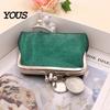 Lightweight Card Holder Vintage Glitter Mini Coin Purse, Portable Kiss Lock Closure Change Purse Pouch, Double-layer Wallet for Cards, Jewelry, Cash,