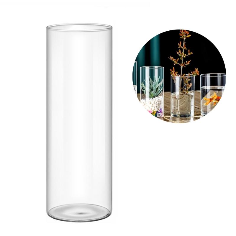Elegant Glass Vase Glass Cylinders Vase Perfect for Centerpieces Displays