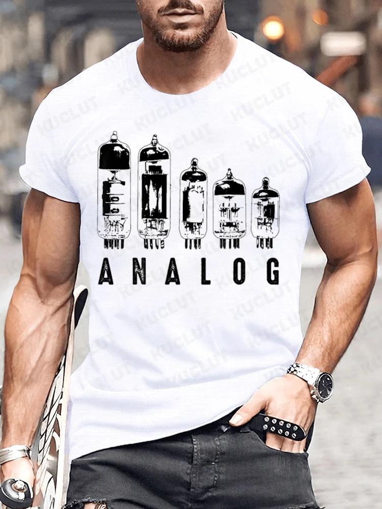 

Novelty Analog Vacuum Tubes Funny Electron Valve Lover T Shirts Fashion Streetwear Short Sleeve Birthday Gifts Summer T-shirt 4XL