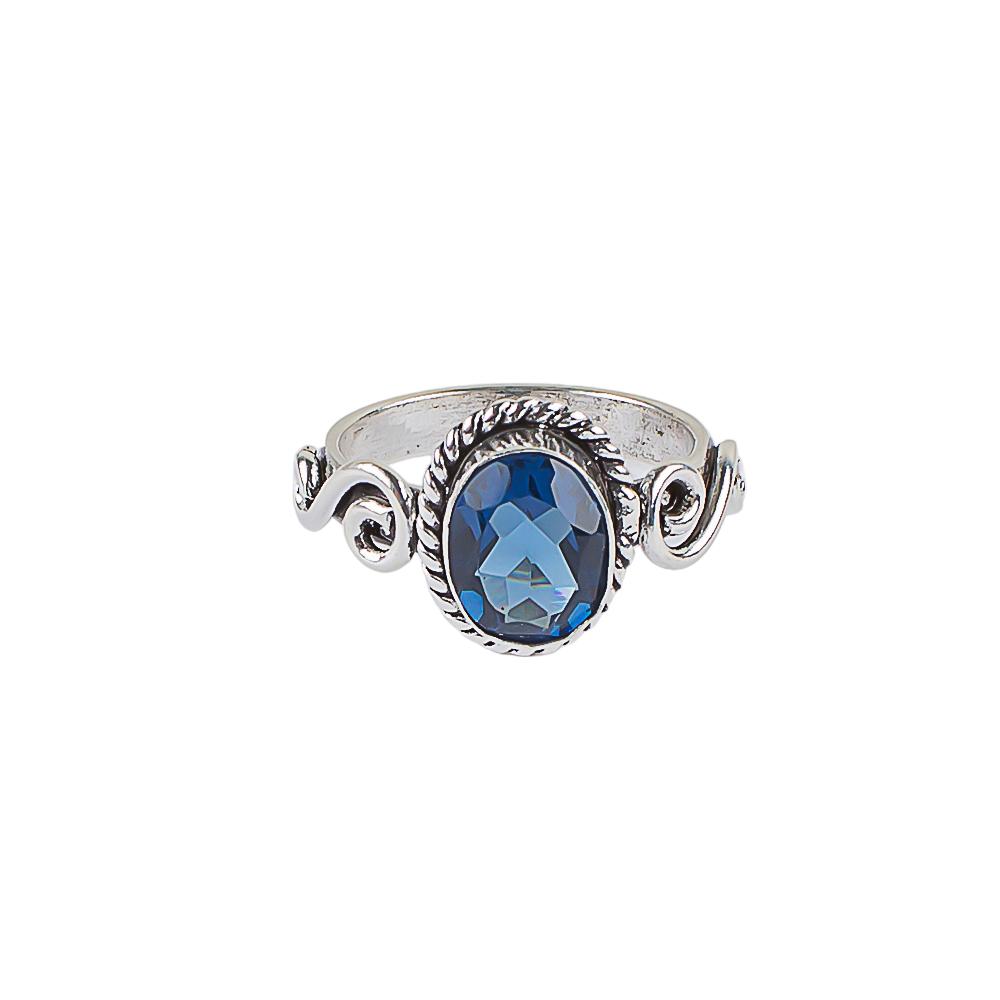 London Blue Topaz Gemstone 925 Sterling Silver Jewelry Handmade Women's Ring RR-14-2