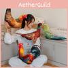 Soft Plush Animal Pillow With Realistic Design Featuring Colorful Rooster Hen And Bird Toys