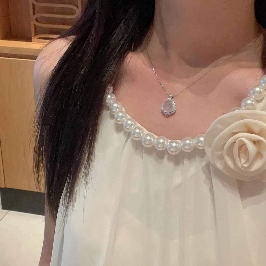 S925 Chalcedony Maitreya Buddha Pendant Necklace with Agate – Internet Celebrity Style