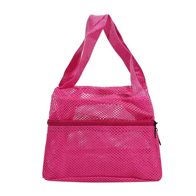 Portable Mesh Beach Bag Multifunctional Clear Shower Cosmetic Bag Storage Pouch Toiletries Organizer Travel Wash Bag Gym