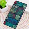 Vintage Patchwork TPU Phone Case For Samsung Galaxy note 10 pro S26 S25 S24 S23 S22 Ultra Plus S21 FE S20 Shockproof Cover