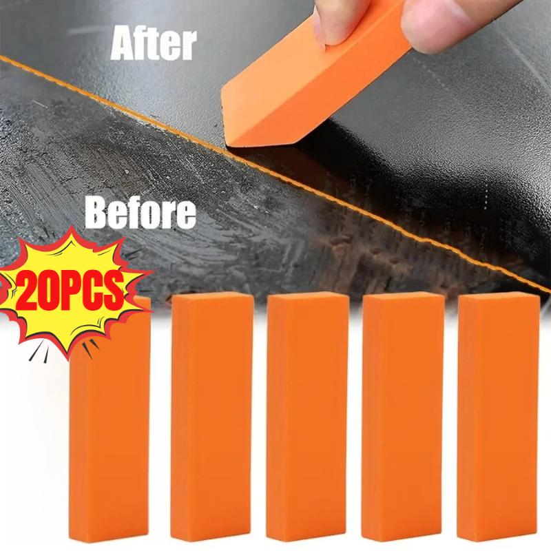 8*1.3* 2.5cm Reusable Scale Eraser/Anti-Scratch Mirror Faucet Rubber Brush/Multi-Purpose Kitchen Cookware Rust Removal Tool