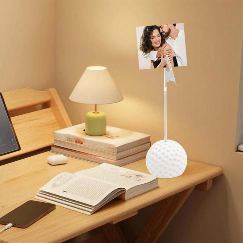 8er-Pack Tischkartenhalter in Golfballform mit Krokodilklemmen zur Tischdekoration, ideal für Veranstaltungen mit Golfthema