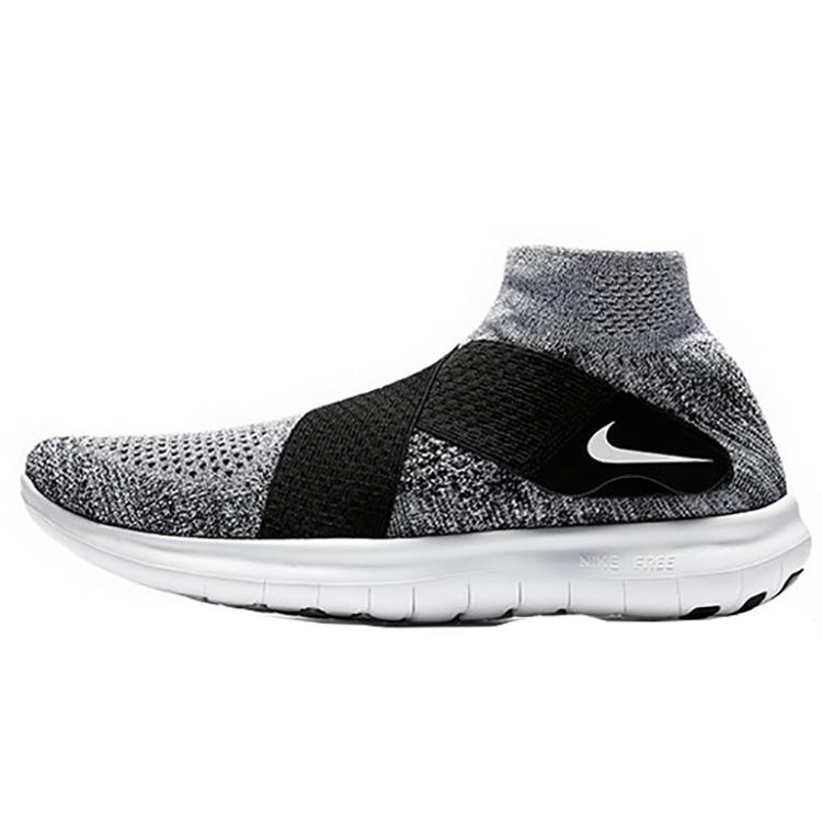 New Nike Free Rn Motion Flyknit 2017 'Black White' Women's 880846-001