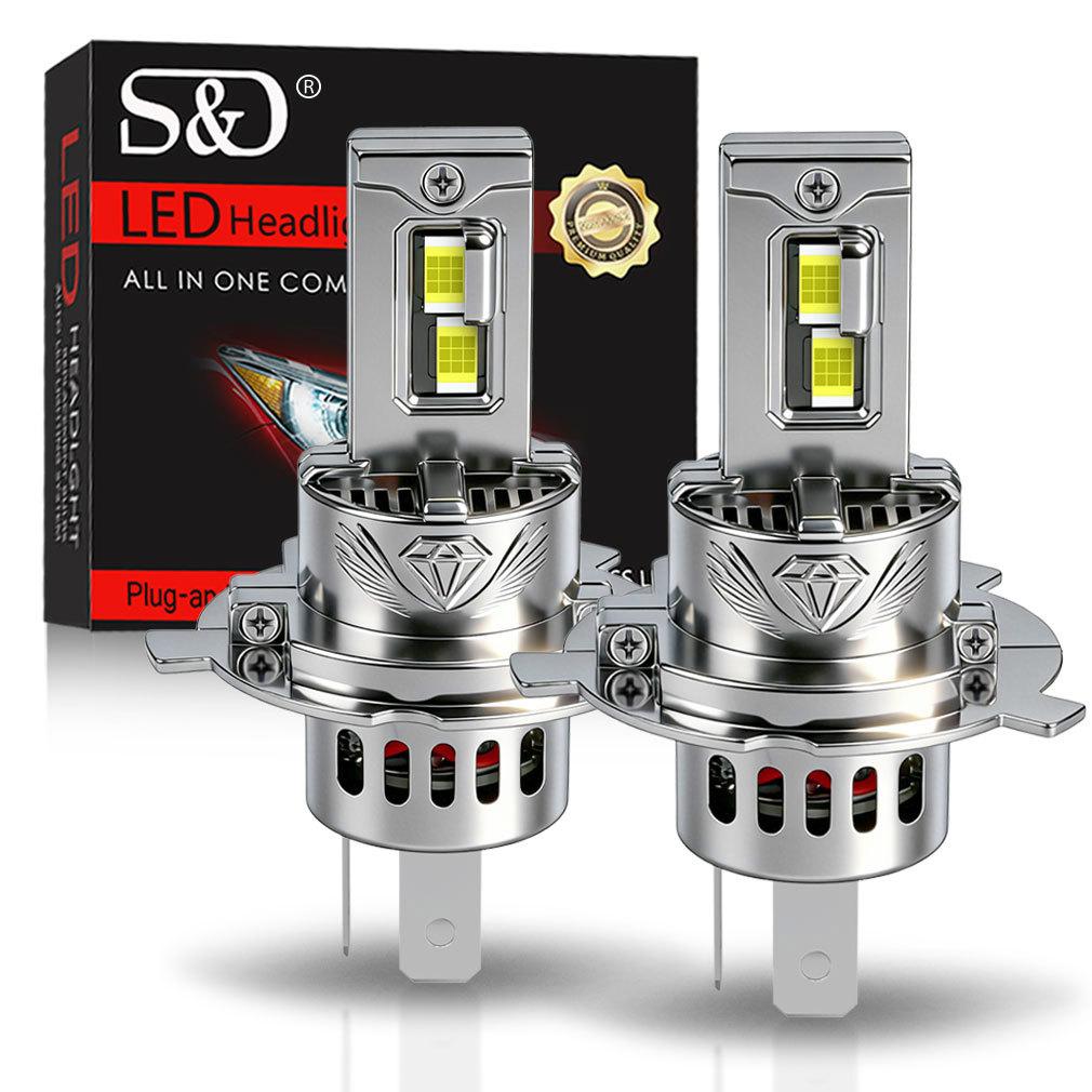 2Pcs 30000LM H4 H7 LED Headlight Bulbs Mini Turbo H11 LED H8 9005 HB3 H1 80W Car Fog light Hi lo beam Headlamp Auto Plug&Play Lamp 6500K White