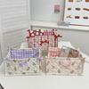 Multipurpose Quilted Fabric Storage Basket Accessory for Desk Organization In Any Room or Offices Space Saving Designs