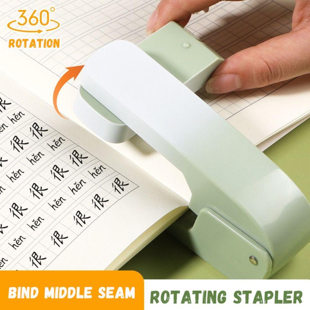 

360 Degree Rotary Stapler Gradient Color Heavy Duty Stapler Long Stapler Bookbinding Supplies фіолетовий