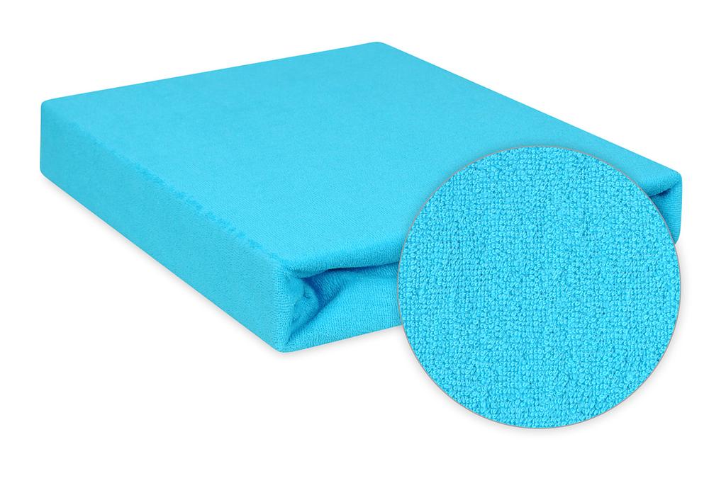 Premium terry sheet with elastic 180x190, 180x200x20, turquoise_31, matex