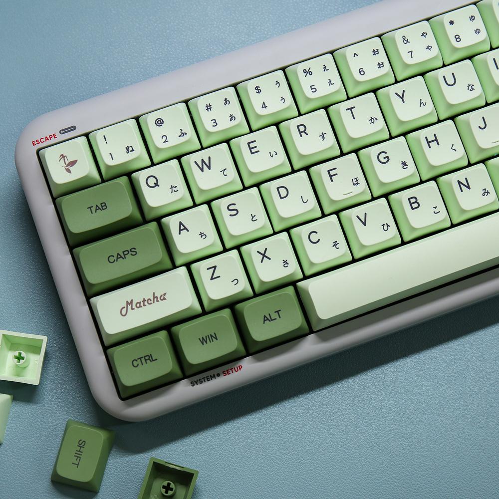 Xiaomi 124 Keys XDA Profile Keycap Matcha Keycap English Japanese Russian For MX Switch Mechanical keyboard Dye PBT Sublimation key Cap
