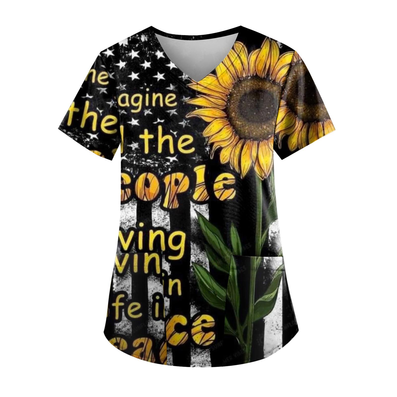 

(SU)Женские топы с v-образным вырезом и короткими рукавами с персонализированным принтом, рабочие футболки XXXXL чёрный