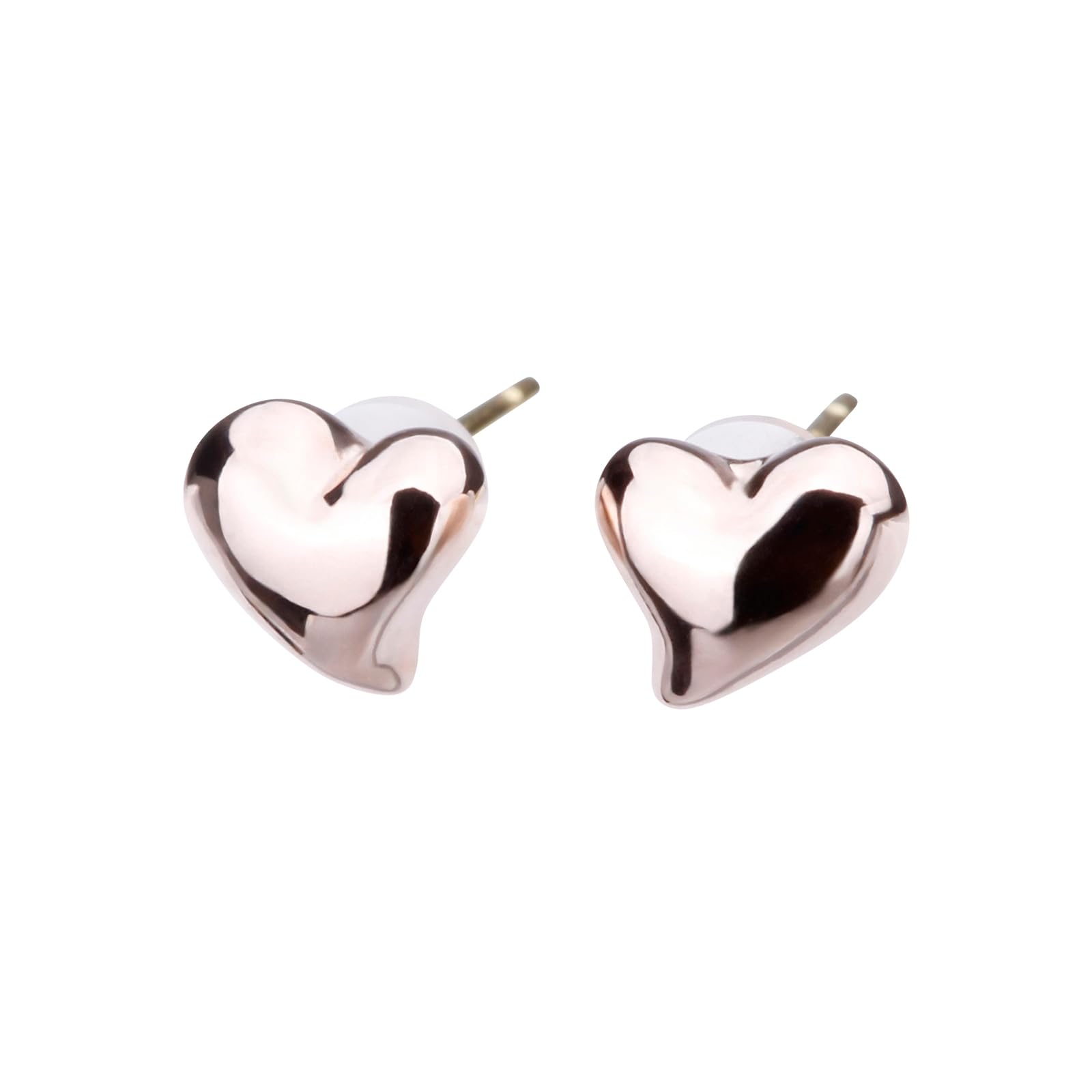 

LOKUMI Made in 18K K18 K18 Metal Allergy Petit Heart Craft 18K Flower Heart Nickel Present Earrings, Japan, Posts, Compatible, Series, Women s,